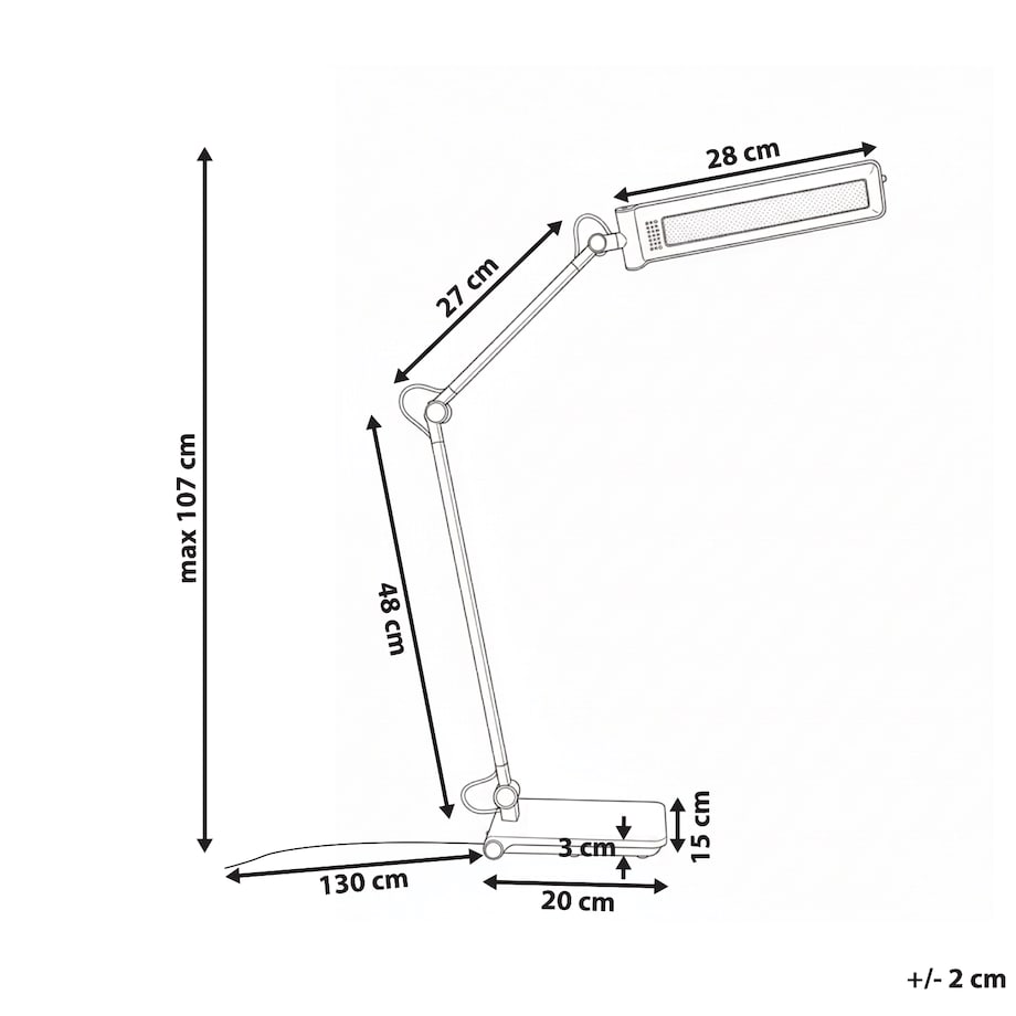 Lampa biurkowa LED AQUILA Ze ściemniaczem Szary