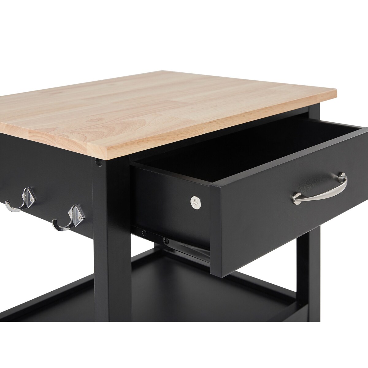 Wózek kuchenny z szufladą czarny SIENA