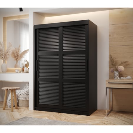 Szafa przesuwna Garderoba ŻALUZJA 120 czarny