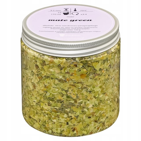 Herbata Yerba Mate GREEN o kwiecistym i pełnym smaku ostrokrzew paragwajski - herbata liściasta sypana mieszanka napar susz - gotowa na prezent upominek