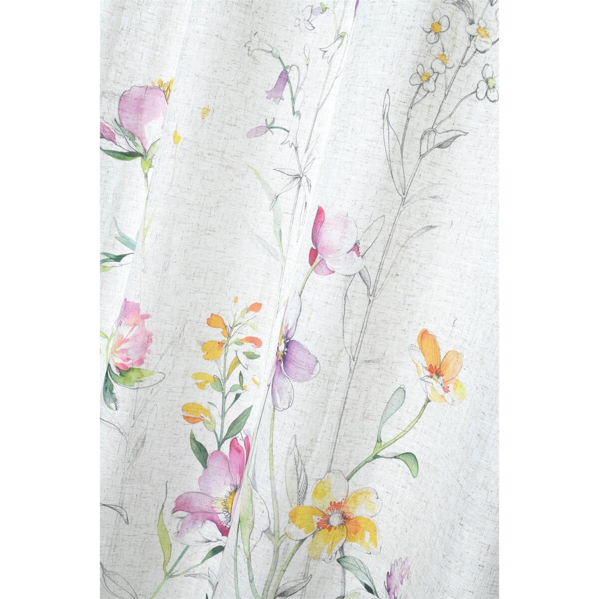 Zasłona okienna z efektem lnu, RITA, 135 x 260 cm