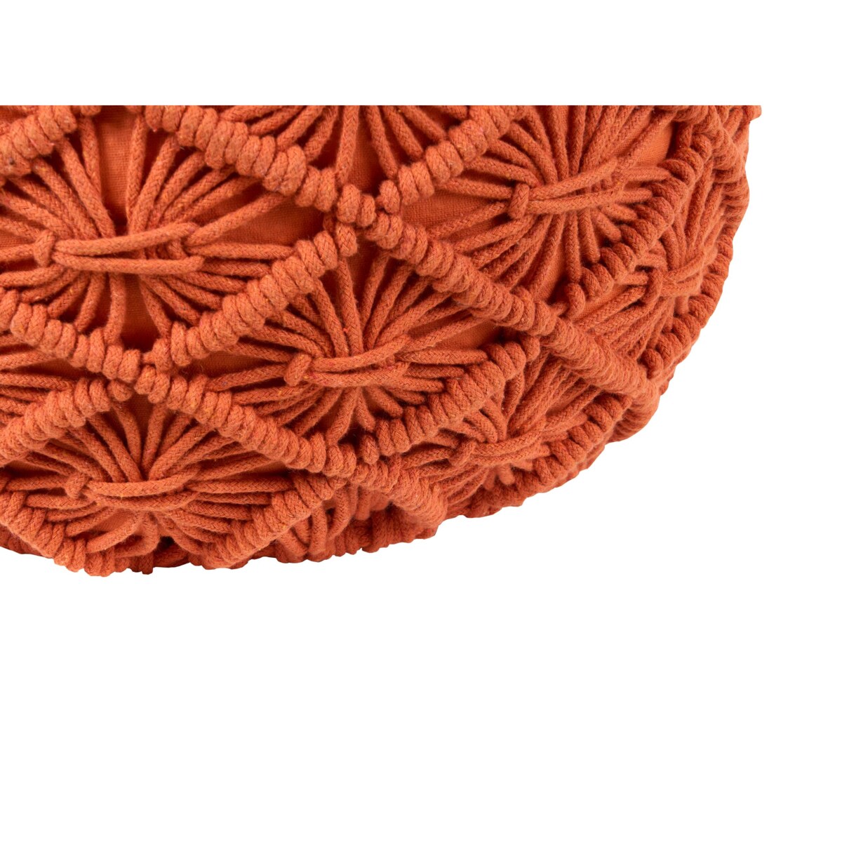 Puf makrama ⌀ 40 cm pomarańczowy BERKANE