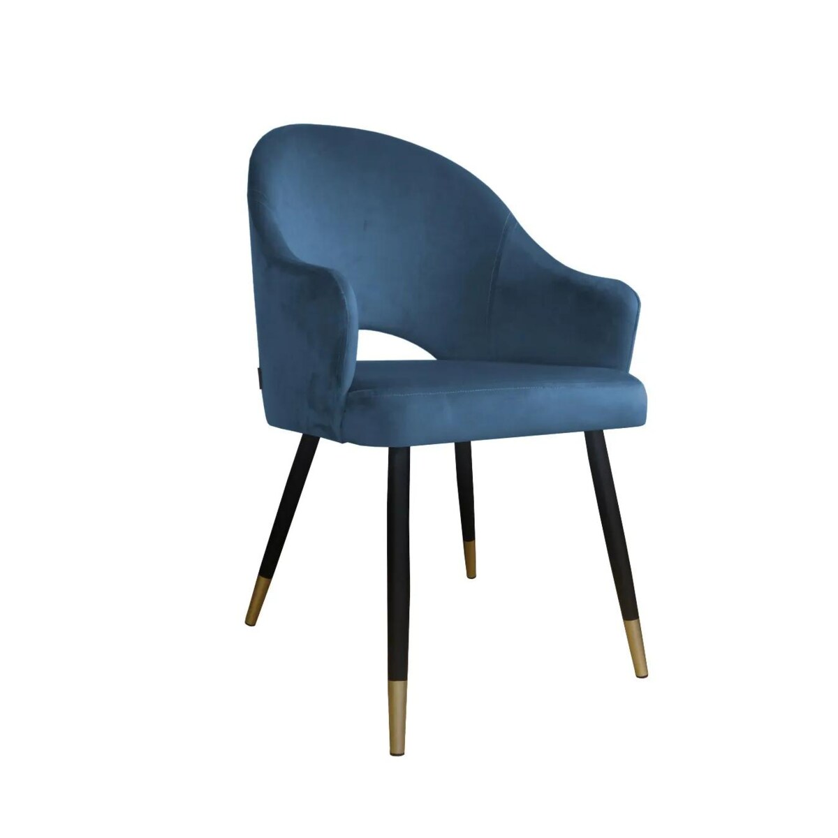 Krzesło JENISEJ VELVET GOLD ciemno niebieskie