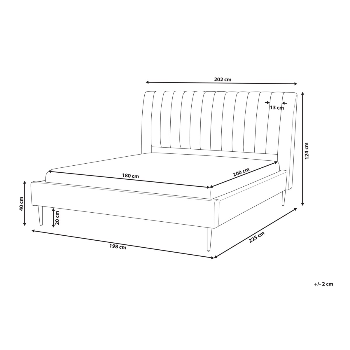 Łóżko welurowe 180 x 200 cm szare MARVILLE