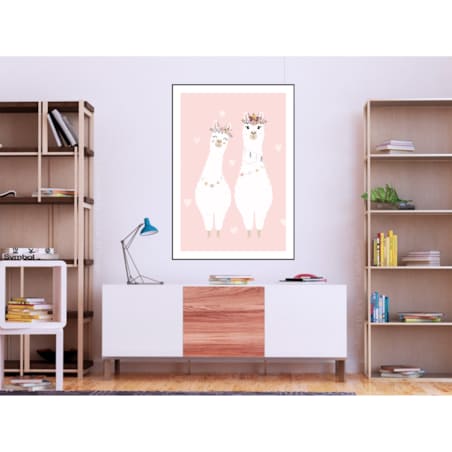 Poster Story, Plakat, Obraz - Zabawne Alpaki, wymiary 30 x 42 cm