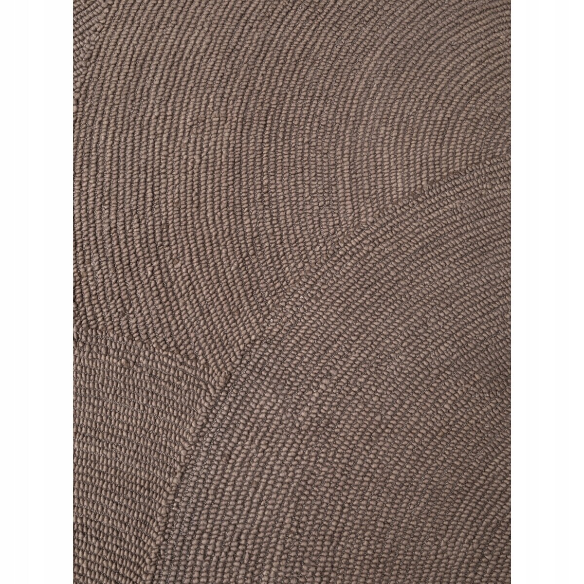 Dywan wełniany do salonu 160x230cm, brązowy wzór w półkola, efekt 3d