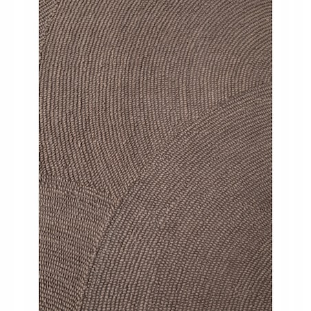 Dywan wełniany do salonu 160x230cm, brązowy wzór w półkola, efekt 3d