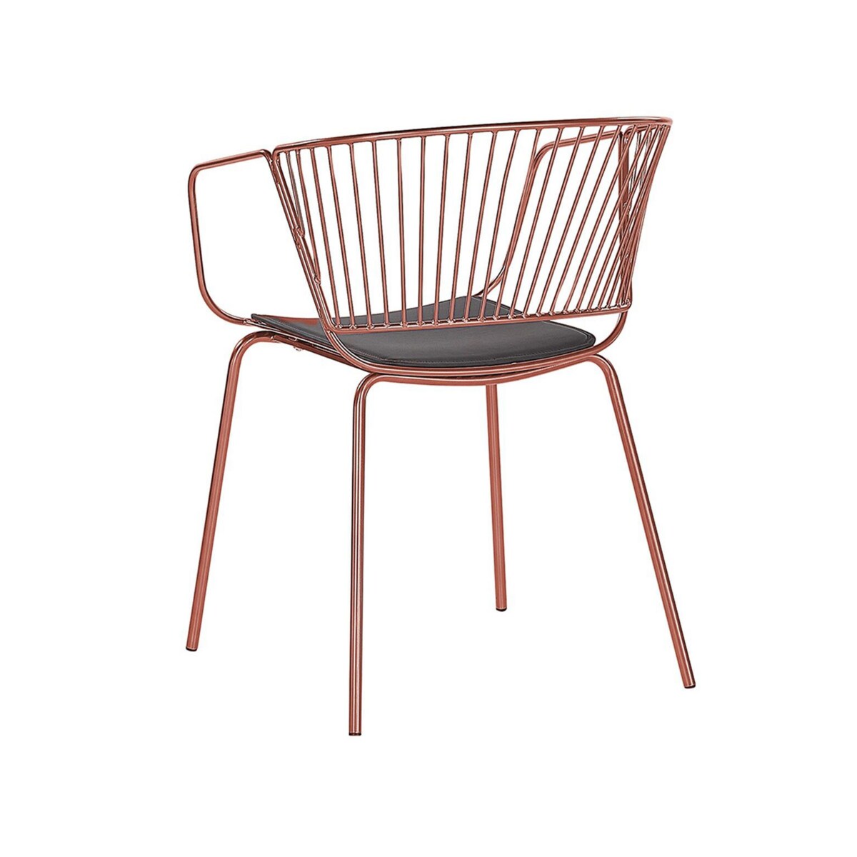 Zestaw 2 krzeseł do jadalni miedziany RIGBY