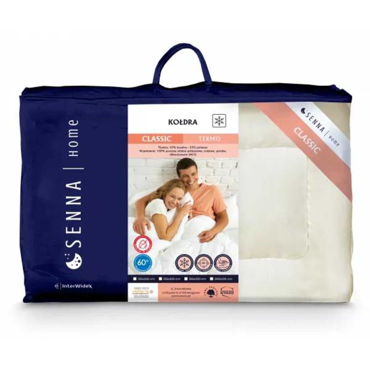 Kołdra zimowa 180x200 CLASSIC TERMO Senna Home Kremowa