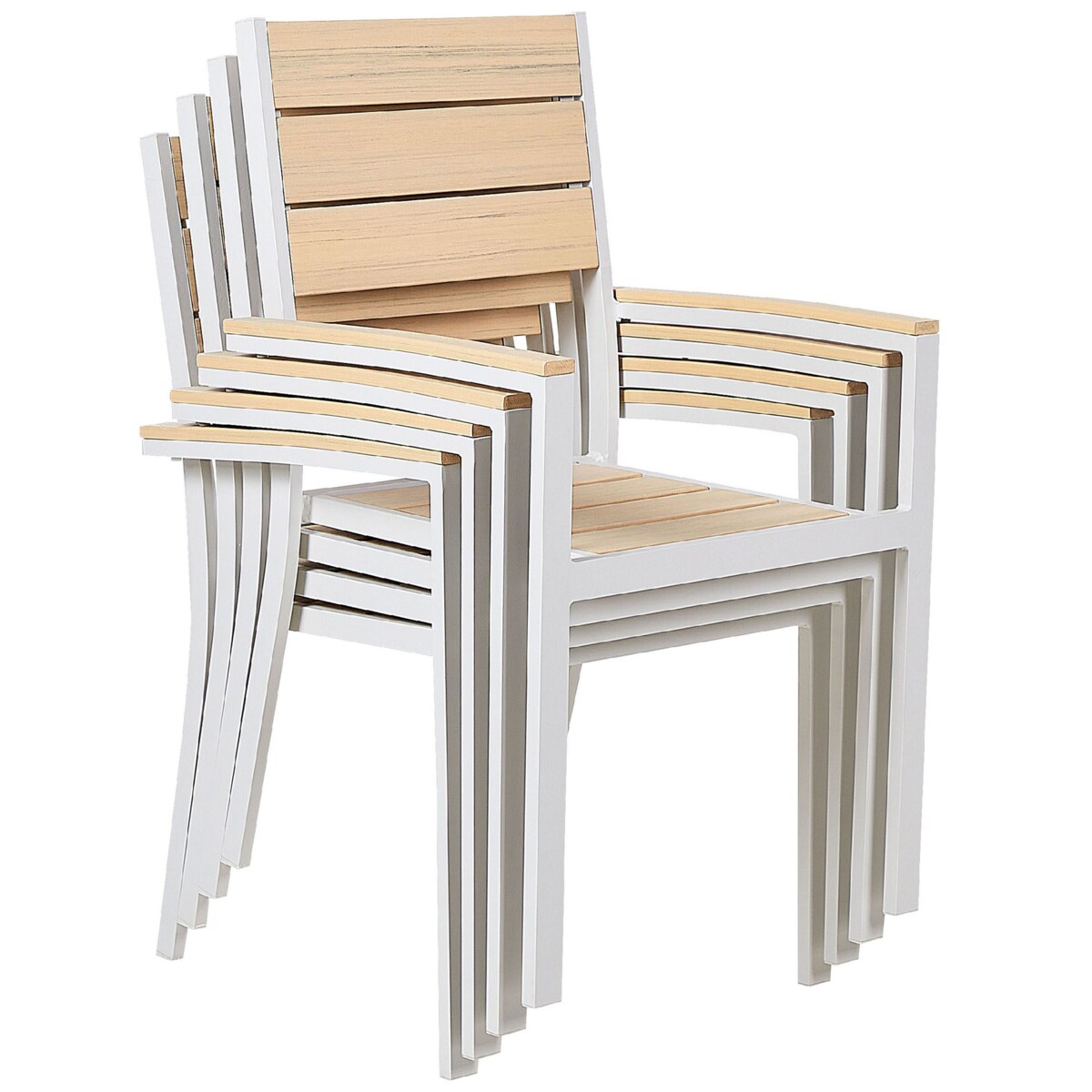 Zestaw 4 krzeseł ogrodowych beżowy PRATO