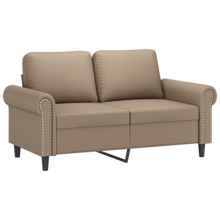 vidaXL 2-osobowa sofa, kolor cappuccino, 120 cm, sztuczna skóra