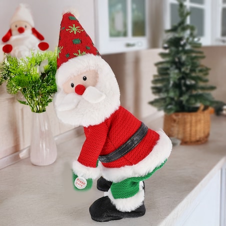 SKRZAT grający TAŃCZĄCY krasnal świąteczny PIOSENKI Mikołaj gnom JUMIhome