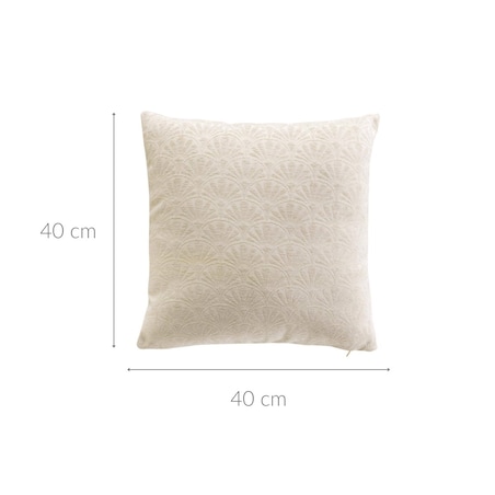 Żakardowa poduszka ze ściąganą poszewką, 40 x 40 cm, OCHRE