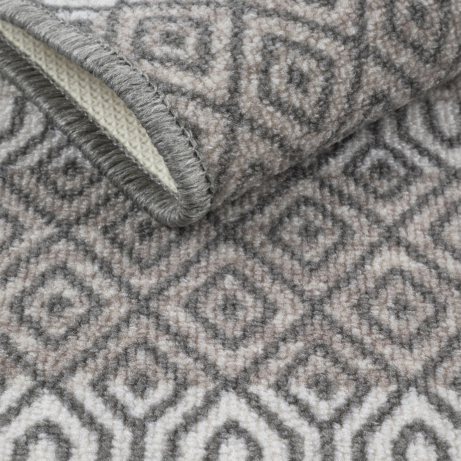 Chodnik Antypoślizgowy Vita 80x150 cm Geometryczny Szary