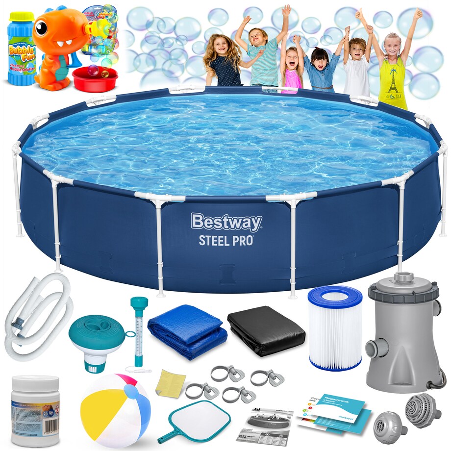 Basen ogrodowy stelażowy 366x76cm Bestway 56681-M