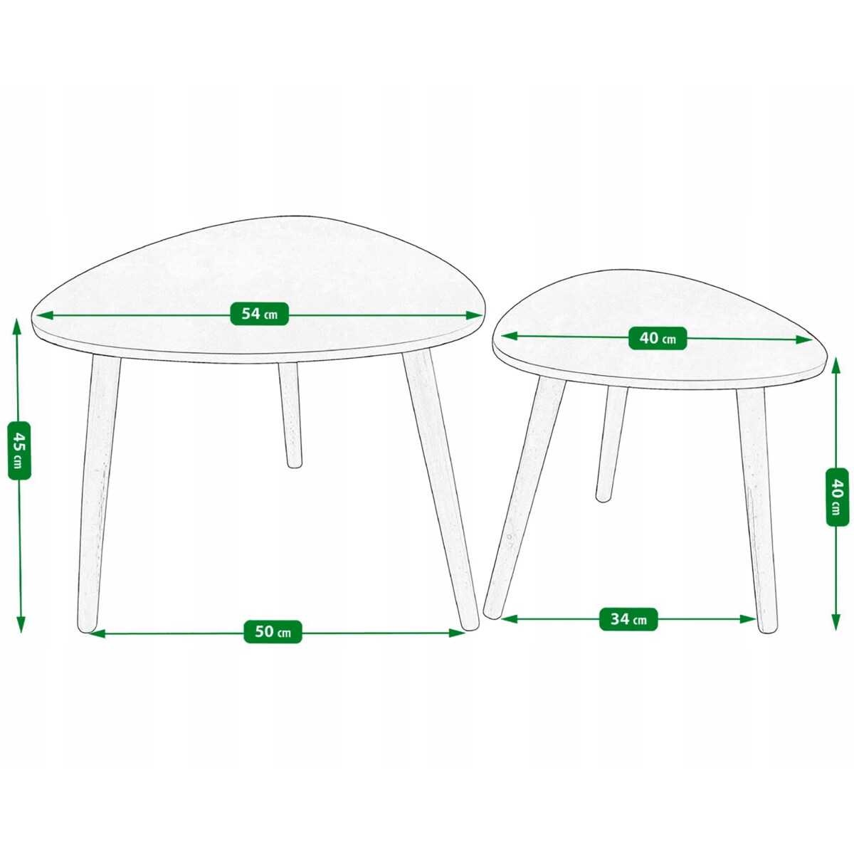 STOLIK kawowy BIAŁY mały ława stół ZESTAW salon