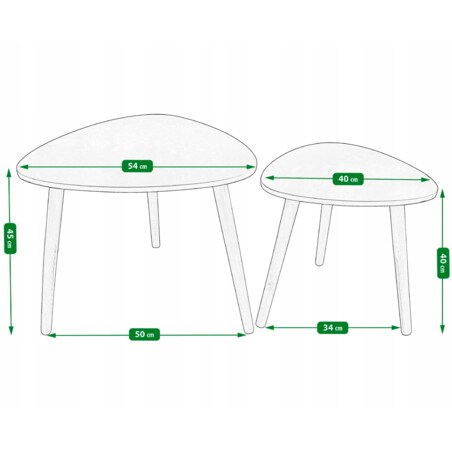 STOLIK kawowy BIAŁY mały ława stół ZESTAW salon