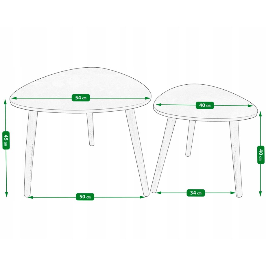 STOLIK kawowy BIAŁY mały ława stół ZESTAW salon