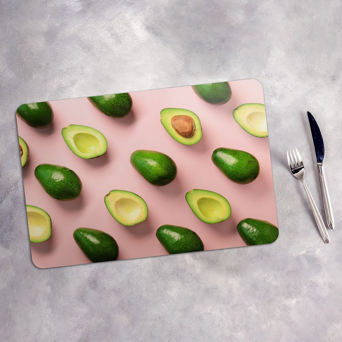 Komplet mat pod talerz Świeże Awokado, 6 szt. 45x30cm