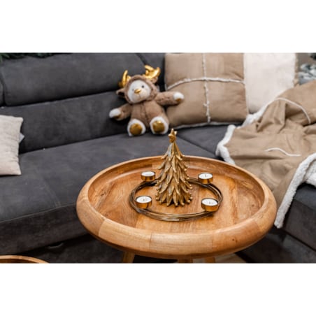 Złota choinka dekoracyjna, 28 x 13 cm