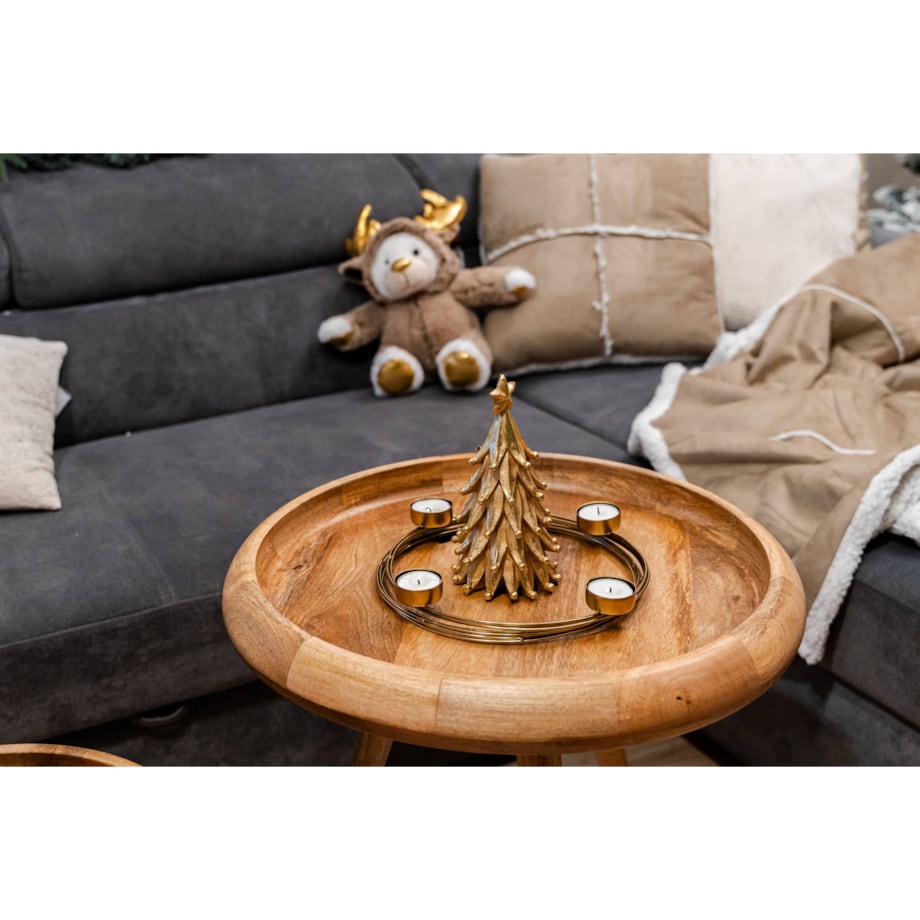 Złota choinka dekoracyjna, 28 x 13 cm