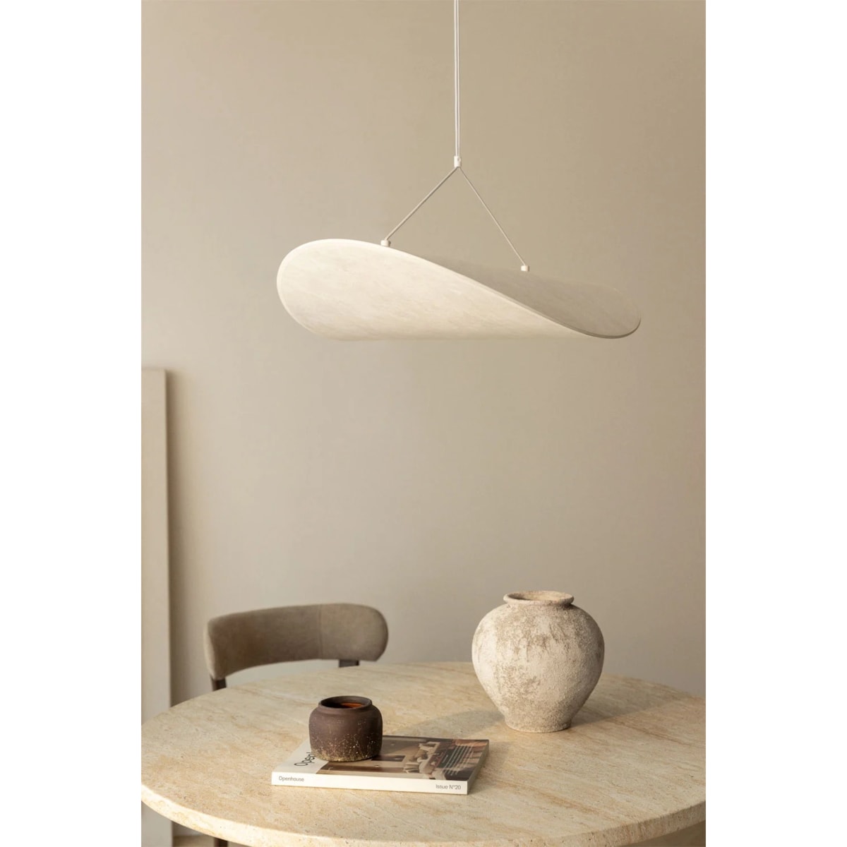 Lampa wisząca LED w tkaninie Zelvon 60 cm