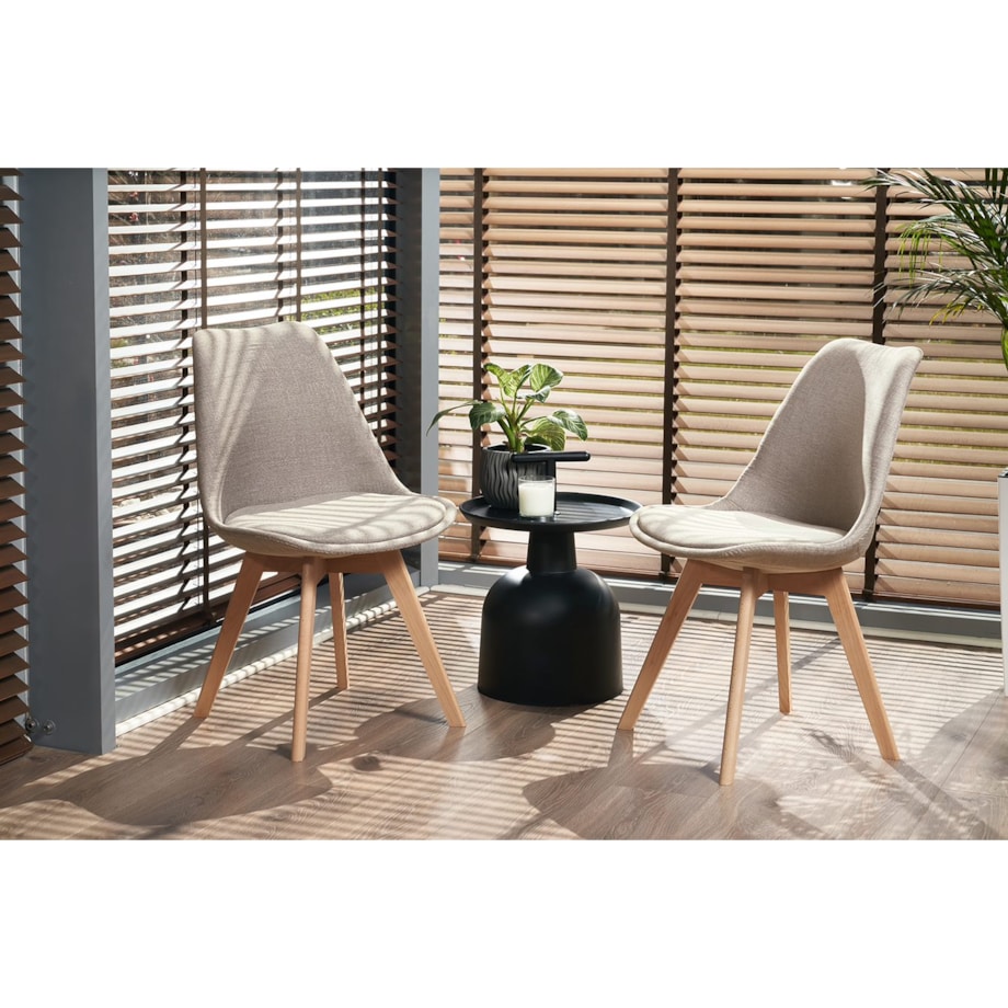 Krzesło tapicerowane materiałowe ALTA beżowe