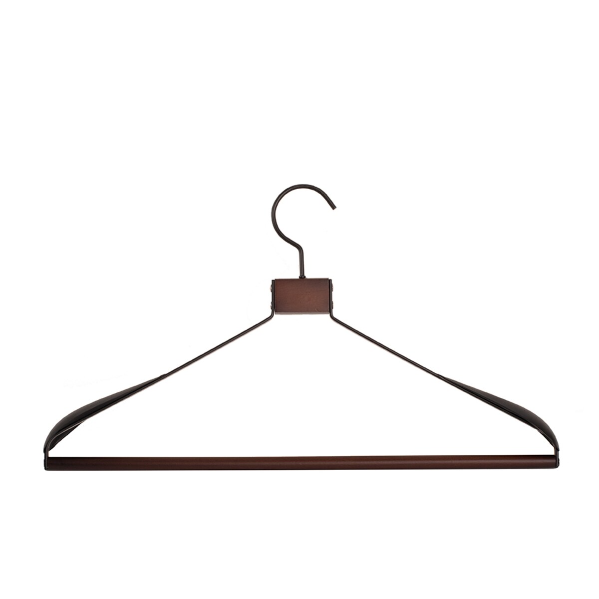 Zestaw 4 drewnianych wieszaków na ubrania SHP SOLID czarny