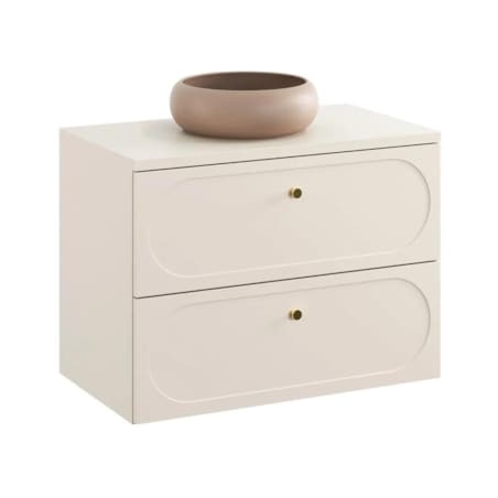 Szafka pod umywalkę DONNA SAND 2S 80cm beż piaskowy z umywalką nablatową WIKI