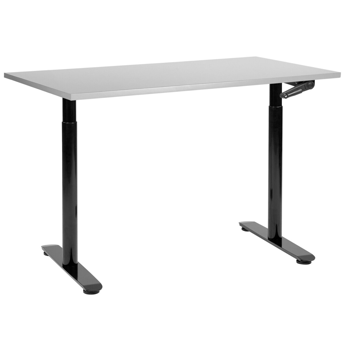 Biurko regulowane manualnie DESTINAS 120 cm x 72 cm Szary/ czarny