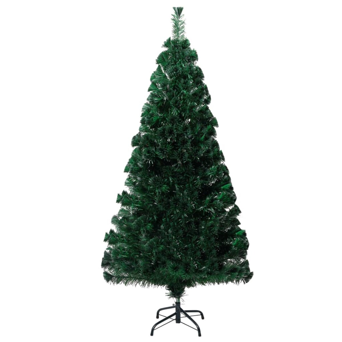 vidaXL Sztuczna choinka ze stojakiem, zielona, 150 cm, światłowód