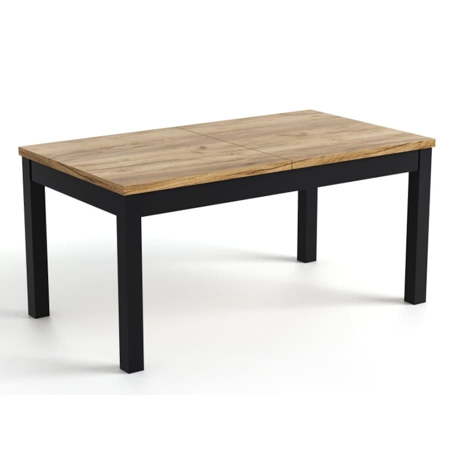 Stół rozkładany 90x90/130 craft złoty + nogi czarne
