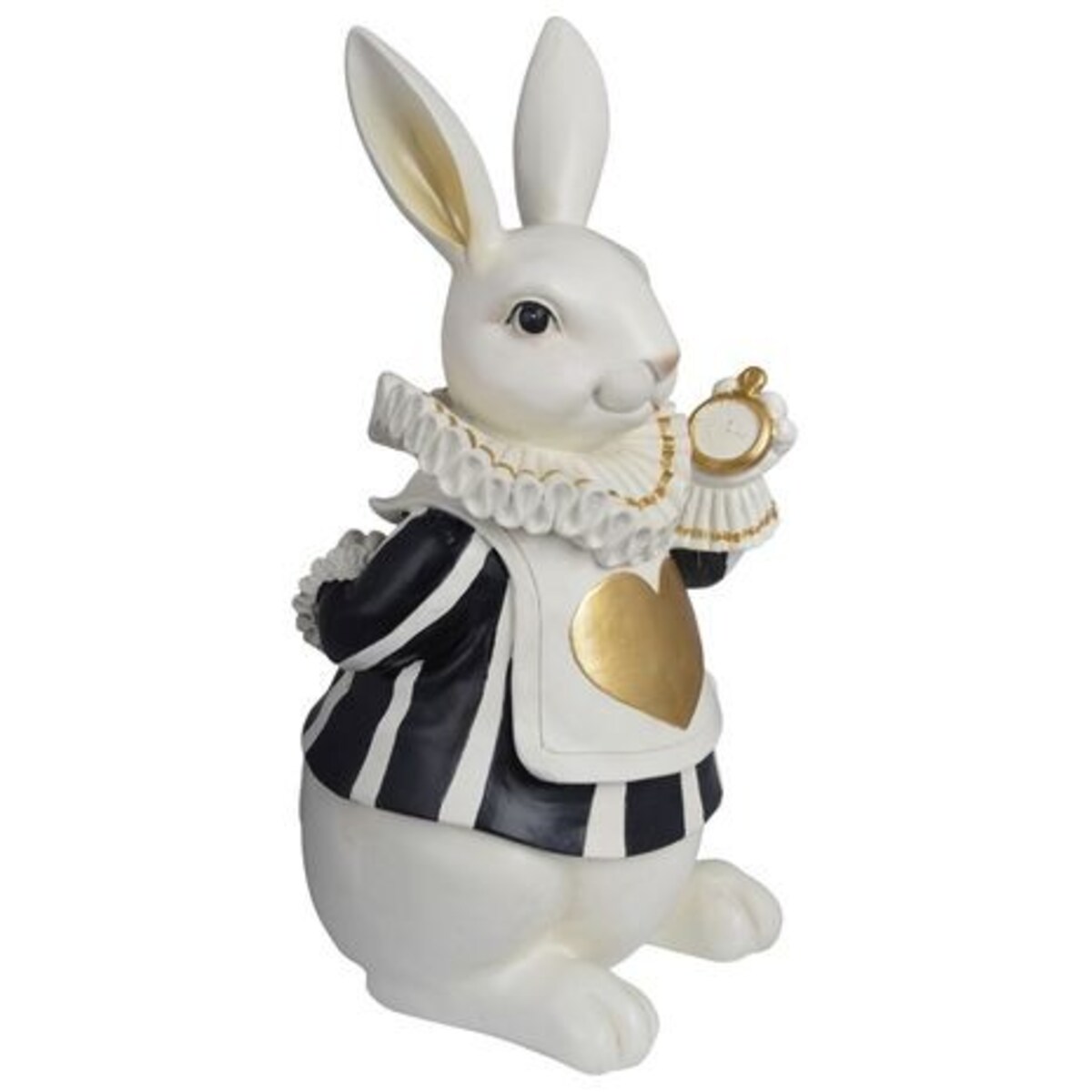 Dekoracja - królik ze złotym sercem i zegarkiem 33x17,5x14,5 cm RUFO - IV