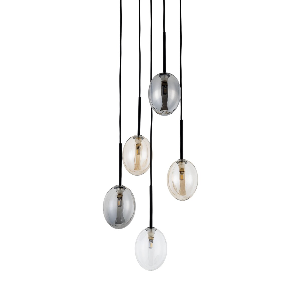 Lampa wisząca TK Lighting PEARL MIX 10844, 5xG9, glamour, regulowana wysokość, wielokolorowa