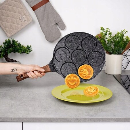 Patelnia Granitowa do Jajek Naleśników Placków Omletów Panceke Buźki Placki