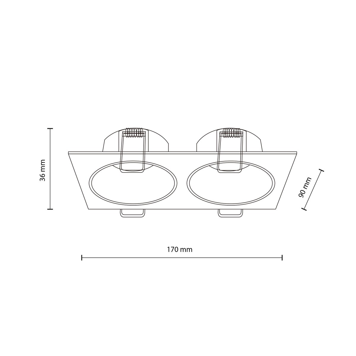 Oprawa wpuszczana podwójna PRISMA DUO WHITE TK Lighting GU10 IP65 biała 10580