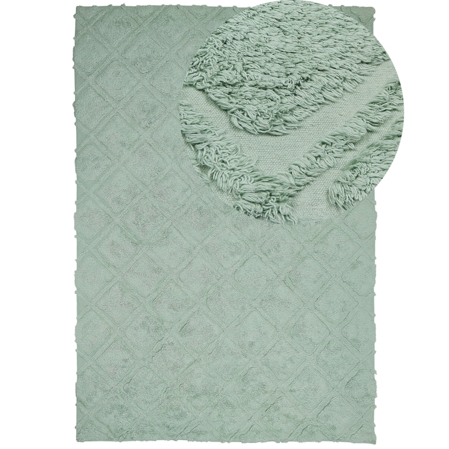 Dywan bawełniany 160 x 230 cm zielony HATAY