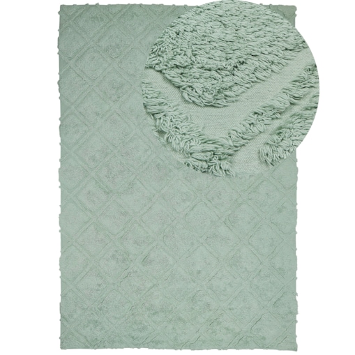 Dywan bawełniany 160 x 230 cm zielony HATAY