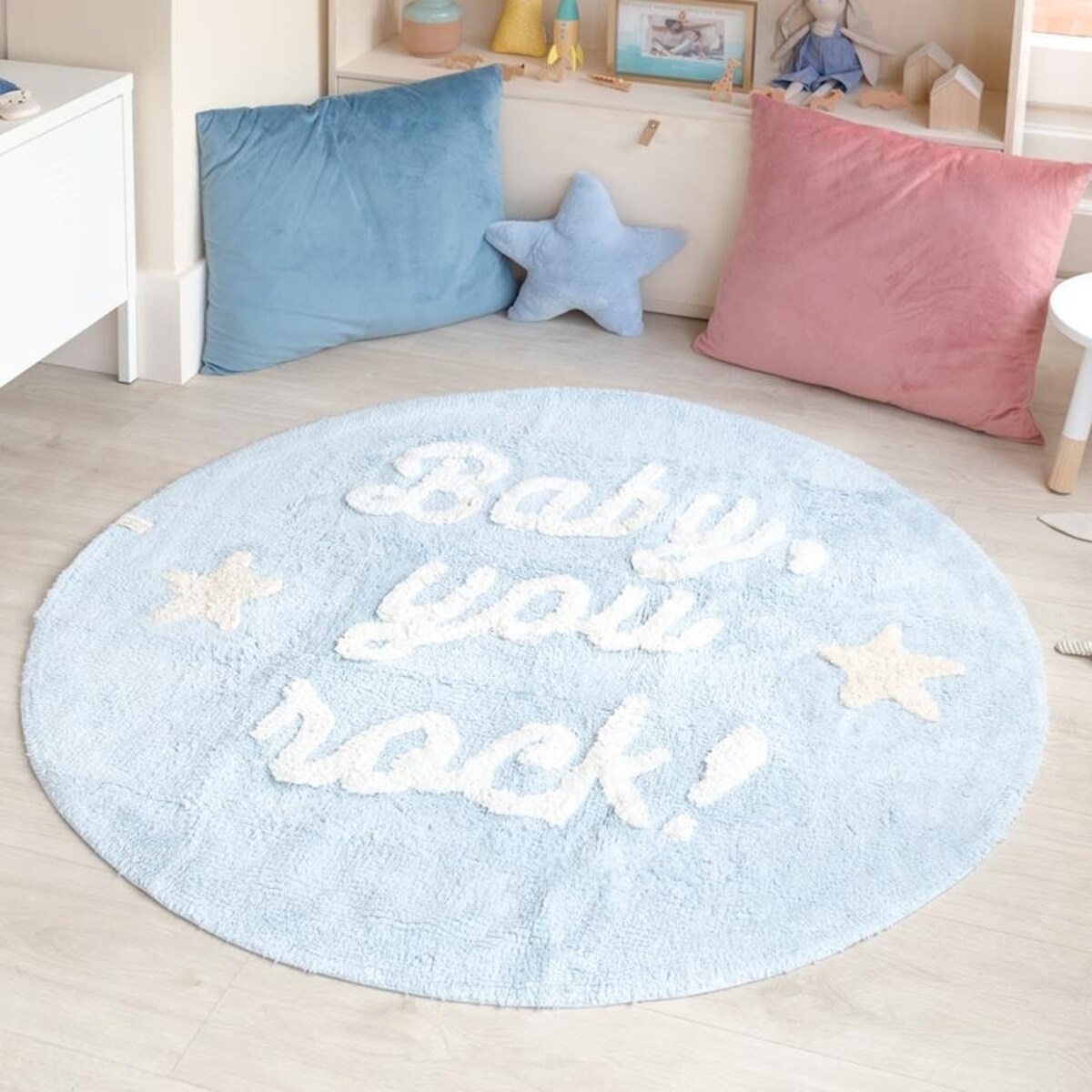 Dywan Bawełniany Baby, you rock Ø120cm Mr Wonderful & Lorena Canals