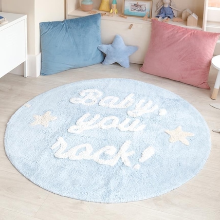 Dywan Bawełniany Baby, you rock Ø120cm Mr Wonderful & Lorena Canals