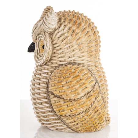 Dekoracja - sówka 16,5x12x11 cm OWL brązowa