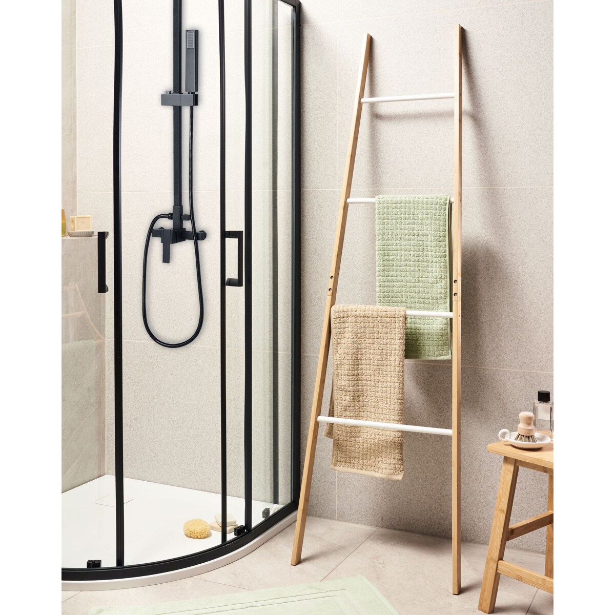 Wieszak na ręczniki OTAVALO Drewno bambusowe Jasnobrązowy