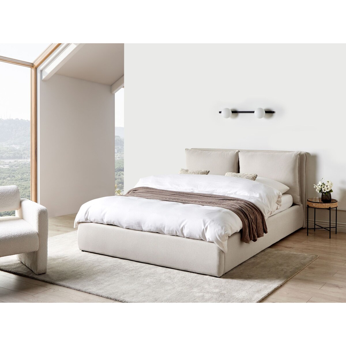 Łóżko z pojemnikiem BAJONNA 160 x 200 cm