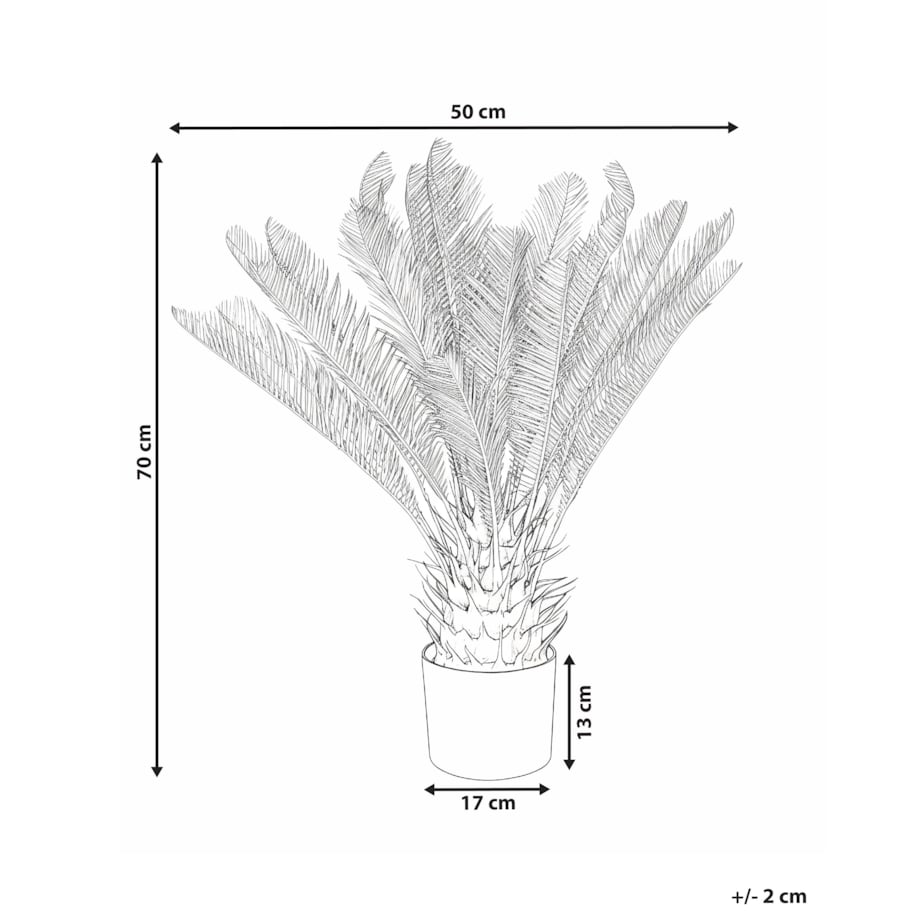 Sztuczna roślina ARECA PALM TREE 70 cm Złoty