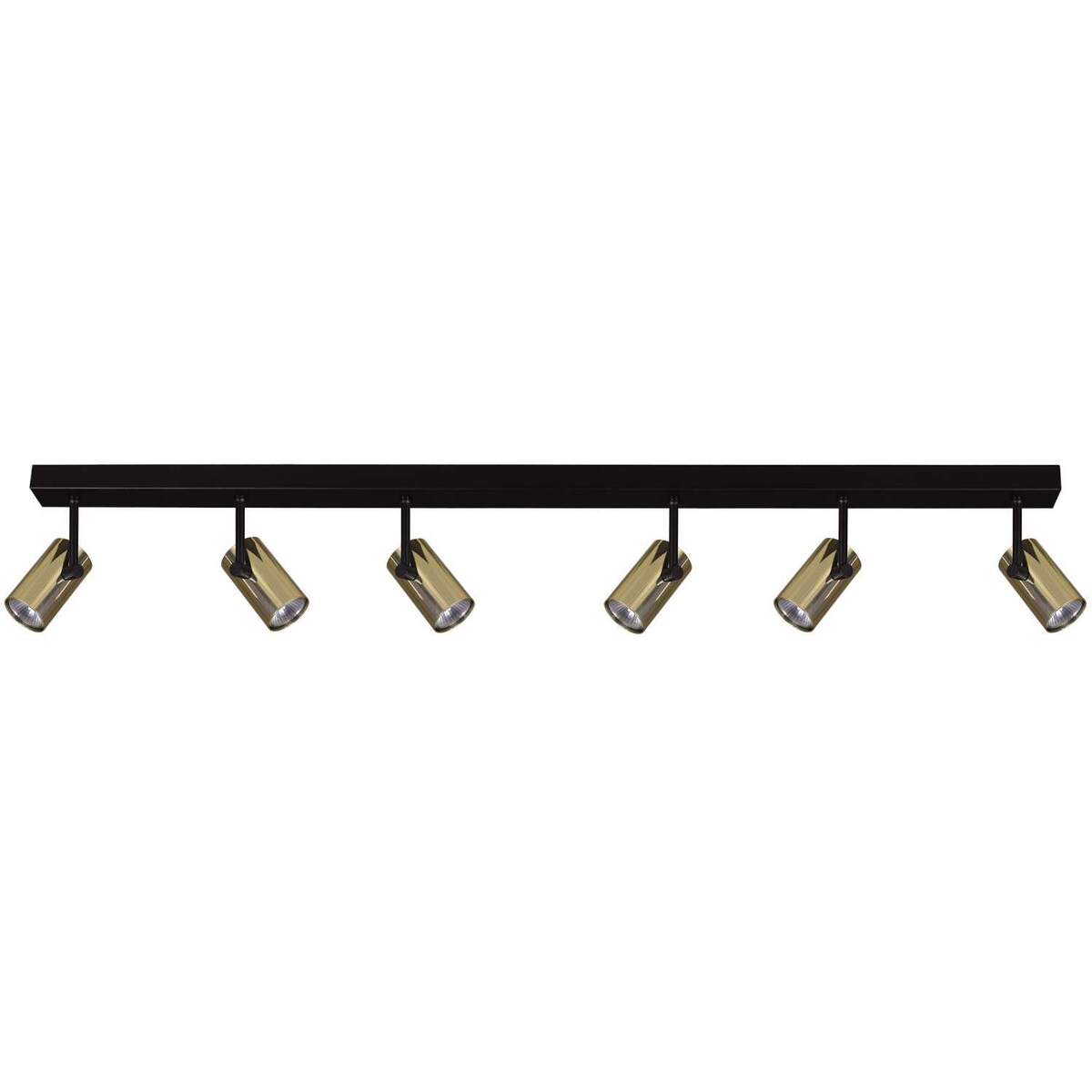 Loftowa LAMPA sufitowa K-4838 Kaja metalowa OPRAWA regulowany plafon reflektorki na listwie czarne złote