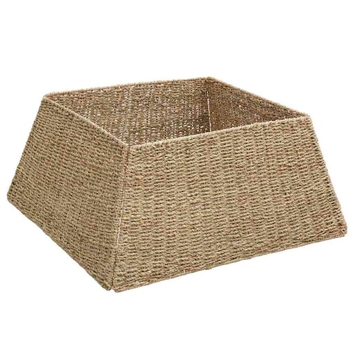 vidaXL Kołnierz do Choinki Brązowy 60 x 60 x 28 cm Trawa morska