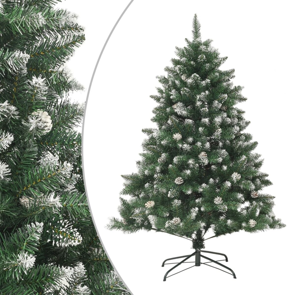 vidaXL Sztuczna choinka ze stojakiem, 120 cm, PVC