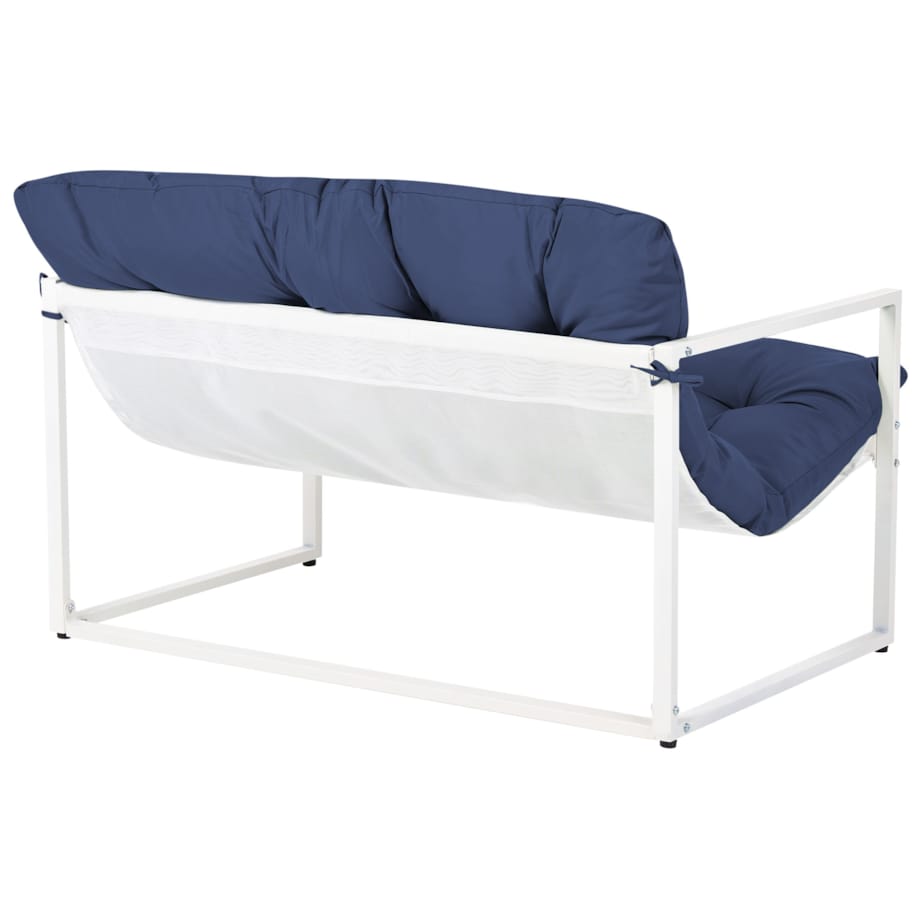 Zestaw ogrodowy ze stolikiem dla 4 osób GARDA Metal Niebieski