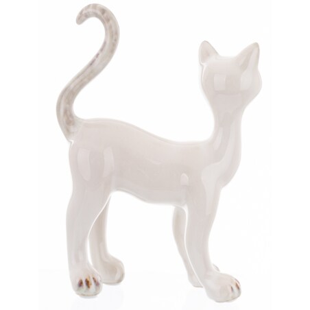 Dekoracja - ceramiczna figurka kota 16x11x5 cm KATTUNGE