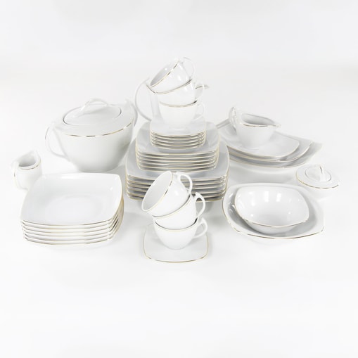 Zestaw talerzy dla 6 osób 18 el. Akcent Złota Linia 3603